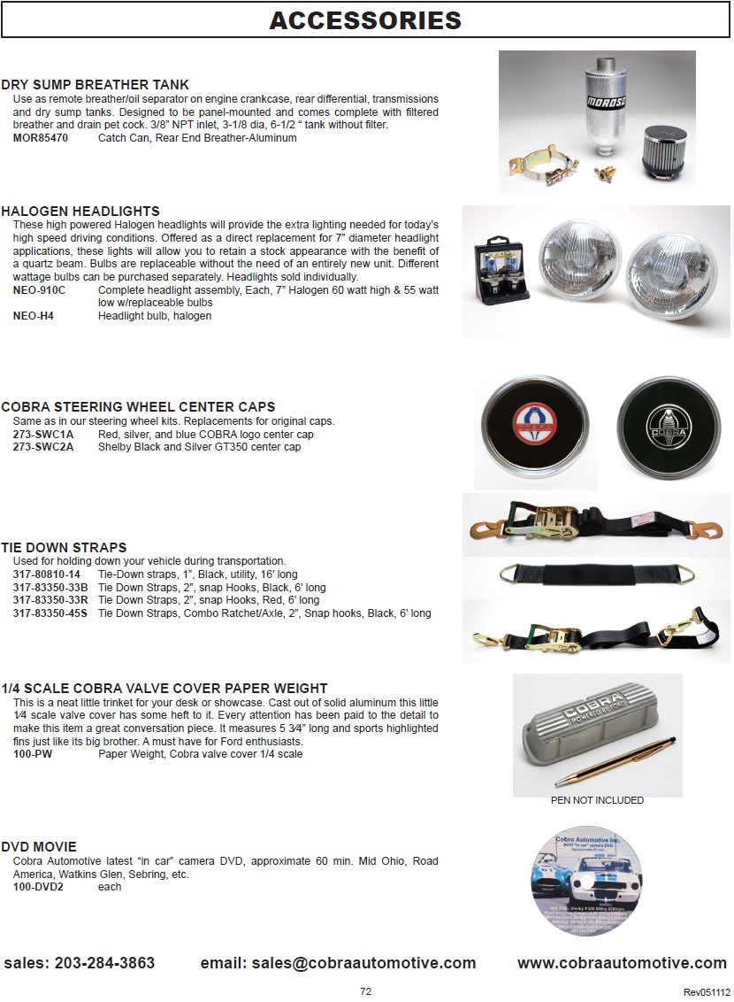 Accessories - catalog page 72